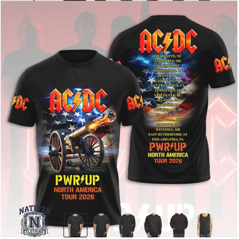 ACDC Pwr Up Tour 2026 Cannon American Flag Graphic Concert Hoodie ACDC Pwr Up Tour 2026 Cannon American Flag Graphic Concert Hoodie