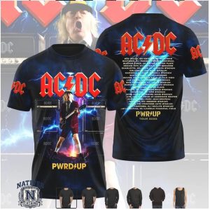 ACDC Pwr Up Tour 2026 Global Stadium Concert Graphic T Shirt