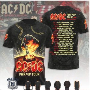 ACDC Pwr Up Tour 2026 Hand Holding Lightning Graphic Concert Hoodie