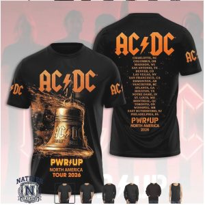 ACDC Pwr Up Tour 2026 Hell's Bell Concert Graphic T Shirt