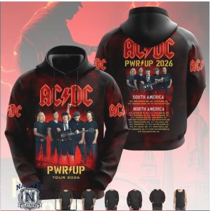 ACDC Pwr Up Tour 2026 World Tour Band Lineup Graphic T Shirt
