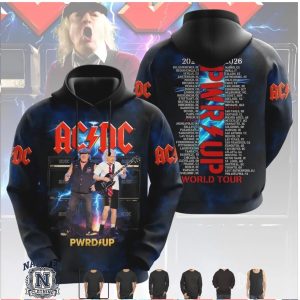 ACDC Pwr Up World Tour 2024 2025 2026 Band Members T Shirt