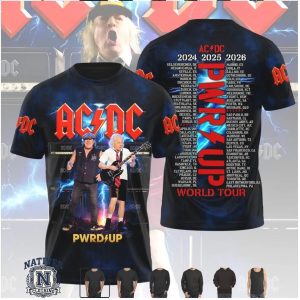 ACDC Pwr Up World Tour 2024 2025 2026 Band Members T Shirt