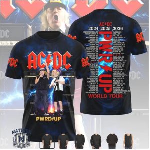 ACDC Pwr Up World Tour 2024 2025 2026 Concert Graphic T Shirt