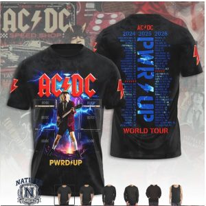 ACDC Pwr Up World Tour Guitarist Concert T Shirt