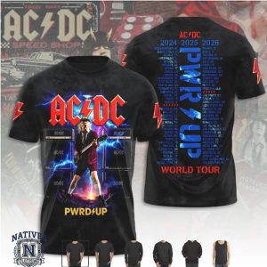 ACDC Pwr Up World Tour Guitarist Concert T Shirt
