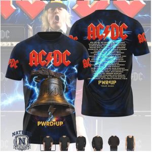 ACDC PwrUp Tour 2026 Bell Heavy Metal Band T Shirt