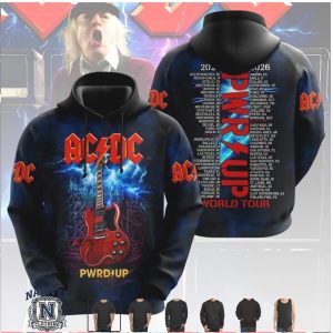 ACDC PwrUp Tour 2026 Guitar World Tour Music T Shirt
