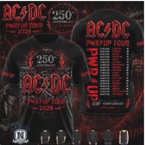 ACDC Rock Band Pwr Up Tour Anniversary Concert T Shirt