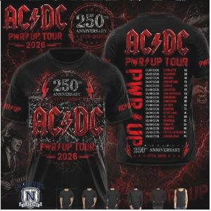 ACDC Rock Band Pwr Up Tour Anniversary Concert T Shirt