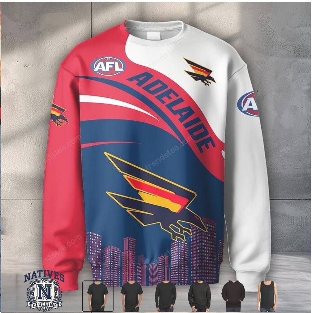 Adelaide Crows AFL City Graphic Printed T Shirt Hoodie Sweater Adelaide Crows AFL City Graphic Printed T Shirt Hoodie Sweater