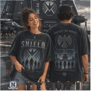 Agents of Shield Marvel Superhero Secret Agent Tactical T Shirt