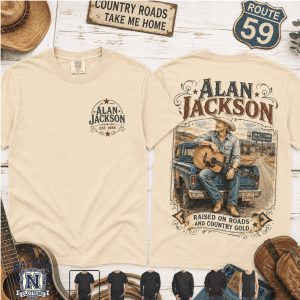 Alan Jackson Raised On Roads Vintage Country Music Graphic T Shirt