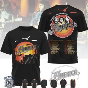 America Band Happy Trails Tour 2026 Concert Dates T Shirt