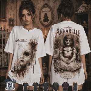 Annabelle Haunted Doll Don't Let Her In Horror Movie Collectible T Shirt