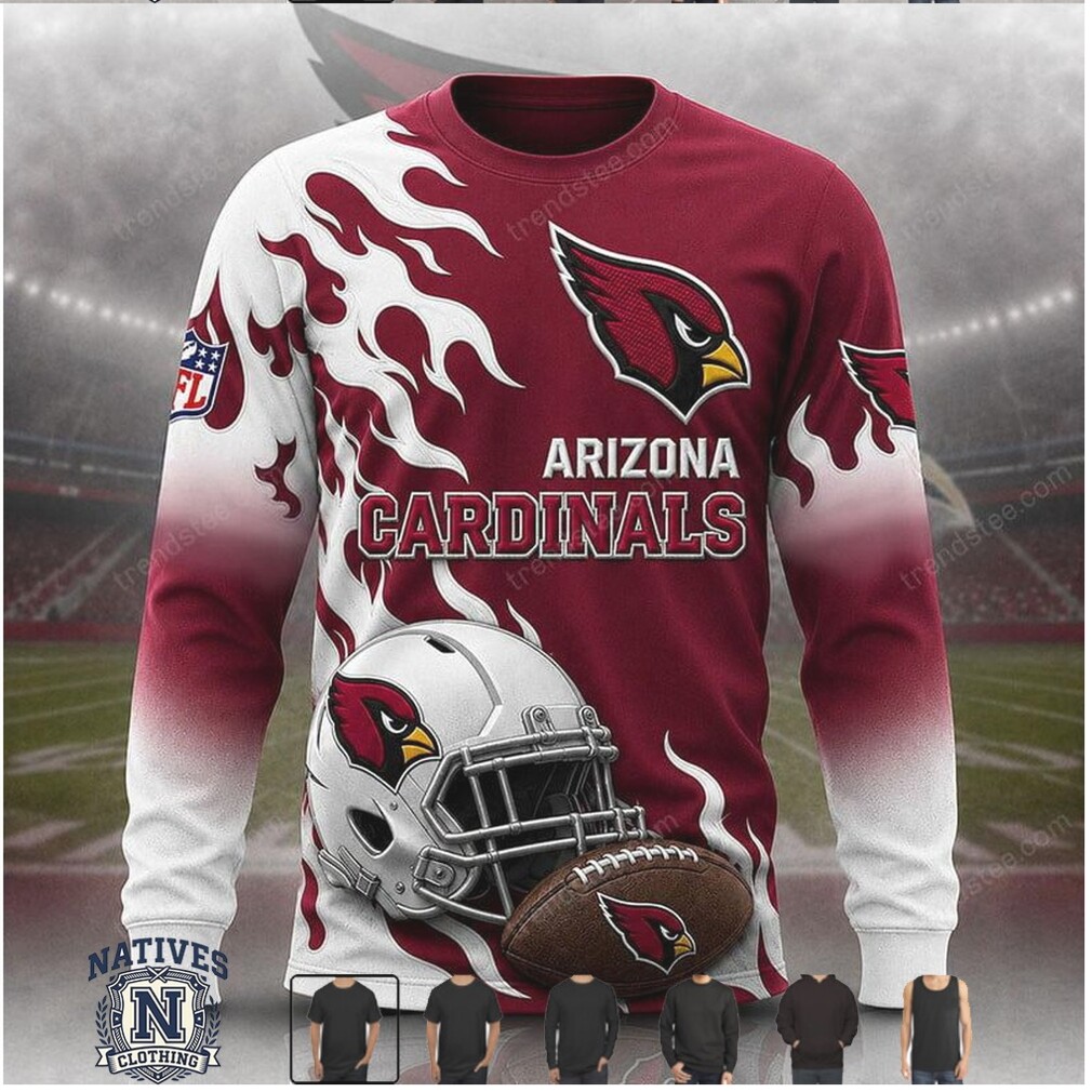 Arizona Cardinals Football Helmet Flame Design Sweater Arizona Cardinals Football Helmet Flame Design Sweater