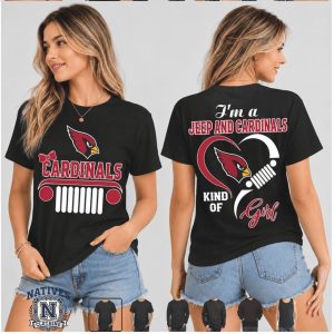 Arizona Cardinals Jeep Kind Of Girl Heart T Shirt