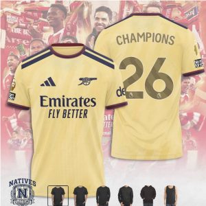 Arsenal FC Champions Twenty Six Emirates Fly Better Football Jersey