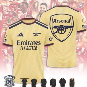 Arsenal FC Soccer Club Crest Emirates Fly Better Football Jersey