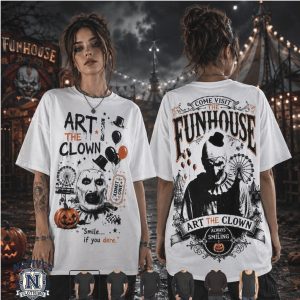 Art The Clown Funhouse Smile If You Dare Terrifier Horror Movie T Shirt