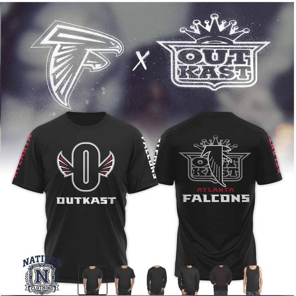 Atlanta Falcons Outkast Music Crossover Logo Apparel T Shirt Atlanta Falcons Outkast Music Crossover Logo Apparel T Shirt