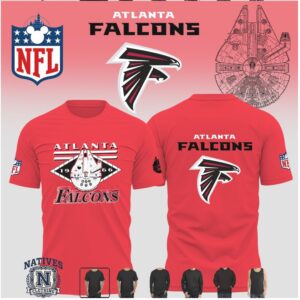 Atlanta Falcons Star Wars Millennium Falcon Red T Shirt