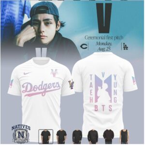 BTS V Kim Taehyung Dodgers Baseball Fan Jersey