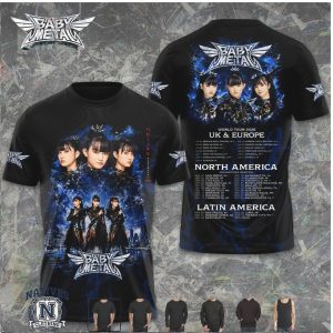 Babymetal World Tour UK Europe North America Rock Band T Shirt