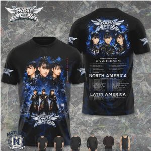 Babymetal World Tour UK Europe North America Rock Band T Shirt