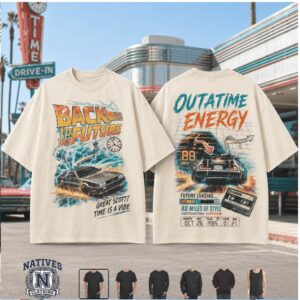 Back To The Future DeLorean Outatime Energy 80s Movie T Shirt