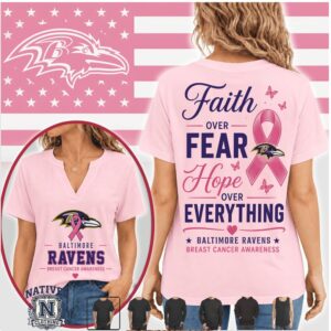 Baltimore Ravens Breast Cancer Awareness Faith T Shirt