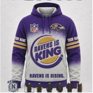 Baltimore Ravens Custom Name Ravens Is King Graphic Apparel