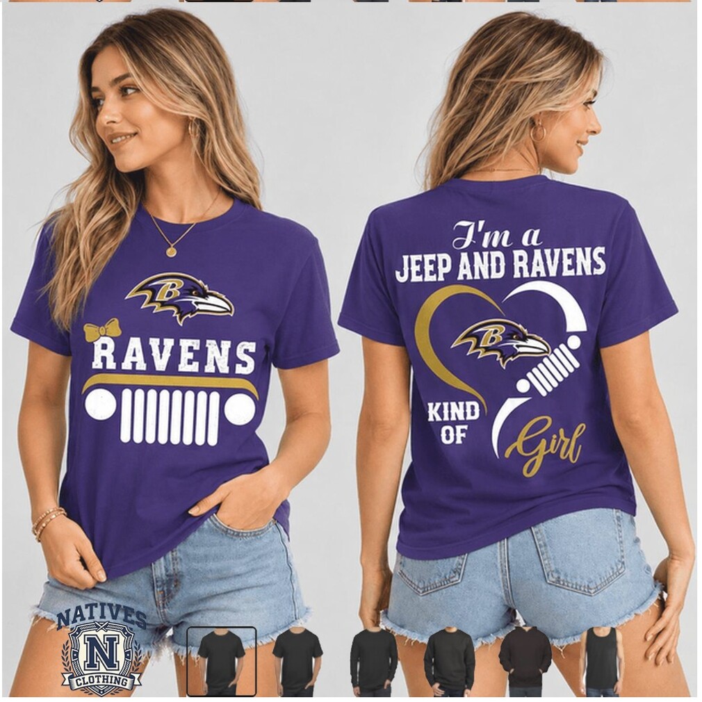 Baltimore Ravens Jeep Heartbeat Kind Of Girl T Shirt Baltimore Ravens Jeep Heartbeat Kind Of Girl T Shirt