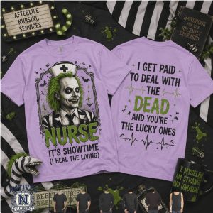 Beetlejuice Nurse It Is Showtime I Heal The Living Gothic T Shirt