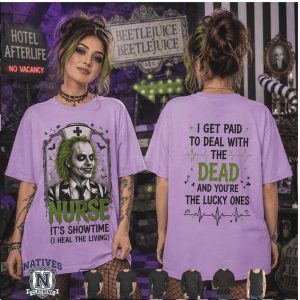 Beetlejuice Nurse It Is Showtime I Heal The Living Gothic T Shirt