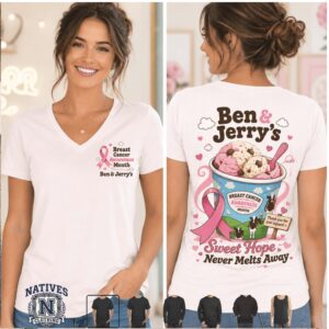 Ben And Jerry Ice Cream Breast Cancer Awareness Sweet Hope T Shirt