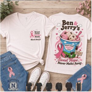 Ben And Jerry Ice Cream Breast Cancer Awareness Sweet Hope T Shirt
