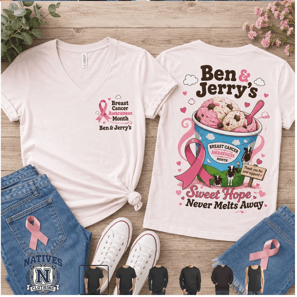 Ben And Jerry Ice Cream Breast Cancer Awareness Sweet Hope T Shirt Ben And Jerry Ice Cream Breast Cancer Awareness Sweet Hope T Shirt