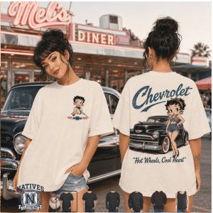 Betty Boop Chevrolet Hot Wheels Cool Heart Route 66 T Shirt