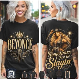 Beyonce Sometimes I Just Be Slayin Crown Microphone T Shirt