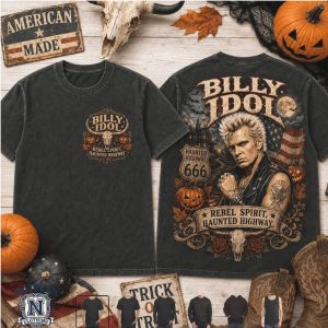 Billy Idol Rebel Spirit Haunted Highway Halloween Rock T Shirt