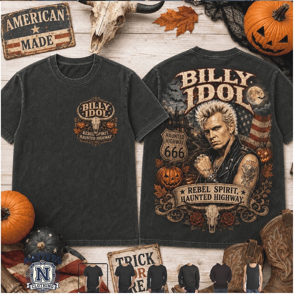 Billy Idol Rebel Spirit Haunted Highway Halloween Rock T Shirt Billy Idol Rebel Spirit Haunted Highway Halloween Rock T Shirt