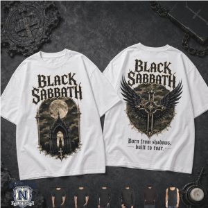 Black Sabbath Born From Shadows Built To Roar Gothic Moon Church T Shirt