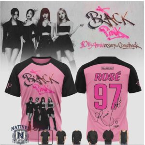 Blackpink Rose 10th Anniversary Comeback Tour Jersey T Shirt