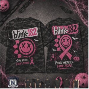 Blink 182 Punk Rock Band Breast Cancer Awareness Halloween T Shirt