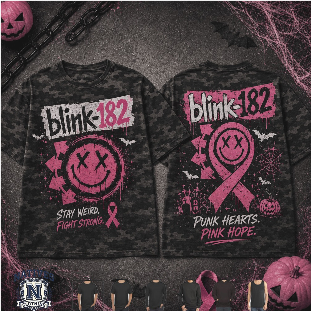 Blink 182 Punk Rock Band Breast Cancer Awareness Halloween T Shirt Blink 182 Punk Rock Band Breast Cancer Awareness Halloween T Shirt