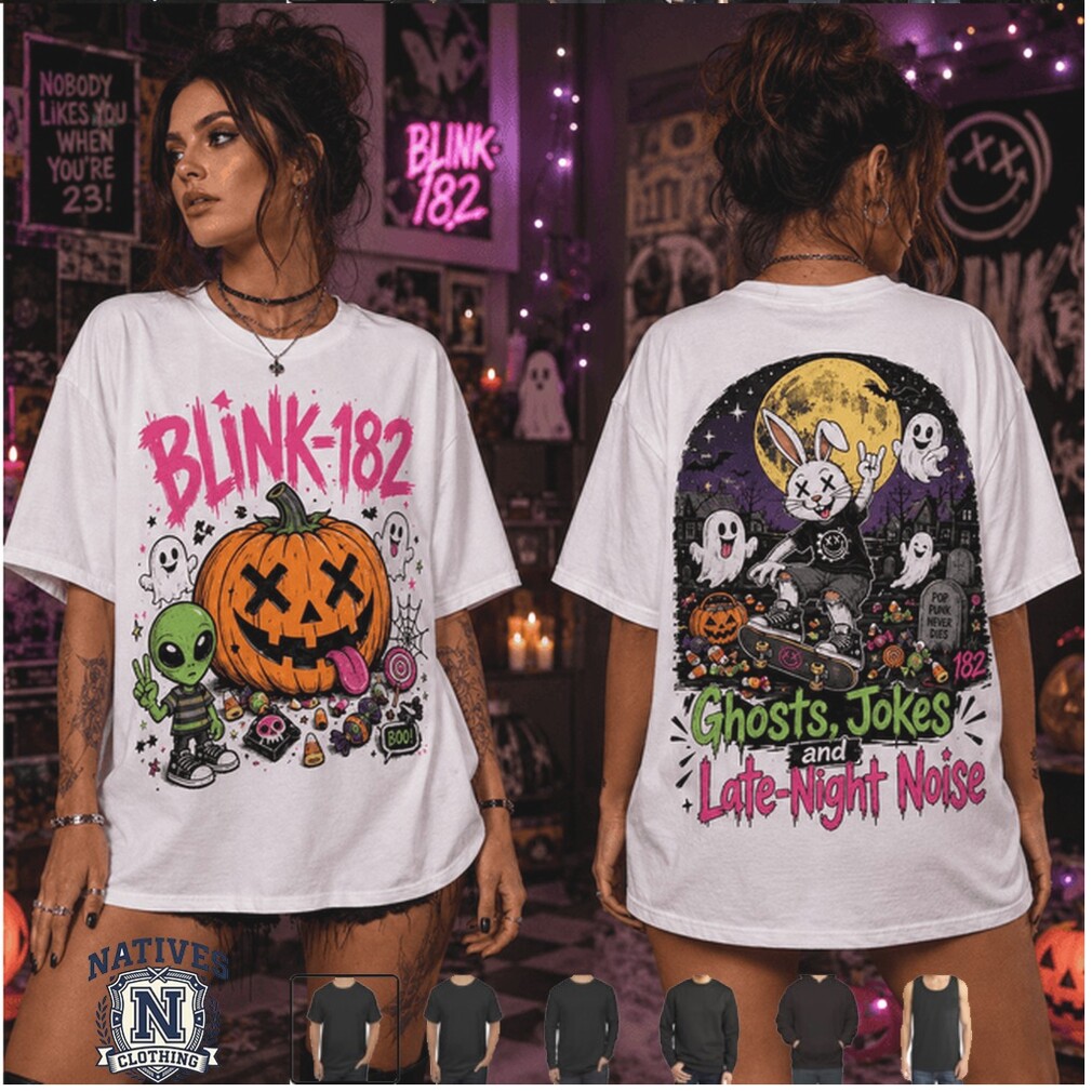 Blink 182 Skater Bunny Halloween Pumpkin Pop Punk Rock T Shirt Blink 182 Skater Bunny Halloween Pumpkin Pop Punk Rock T Shirt