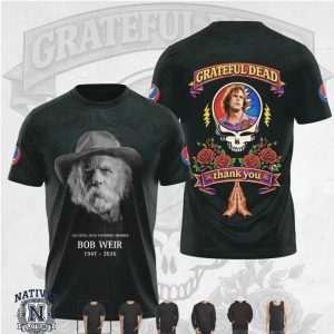 Bob Weir Grateful Dead Founding Member Memorial Rose T Shirt