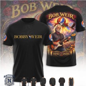 Bob Weir Grateful Dead Guitar Legend Rainbow Tribute T Shirt