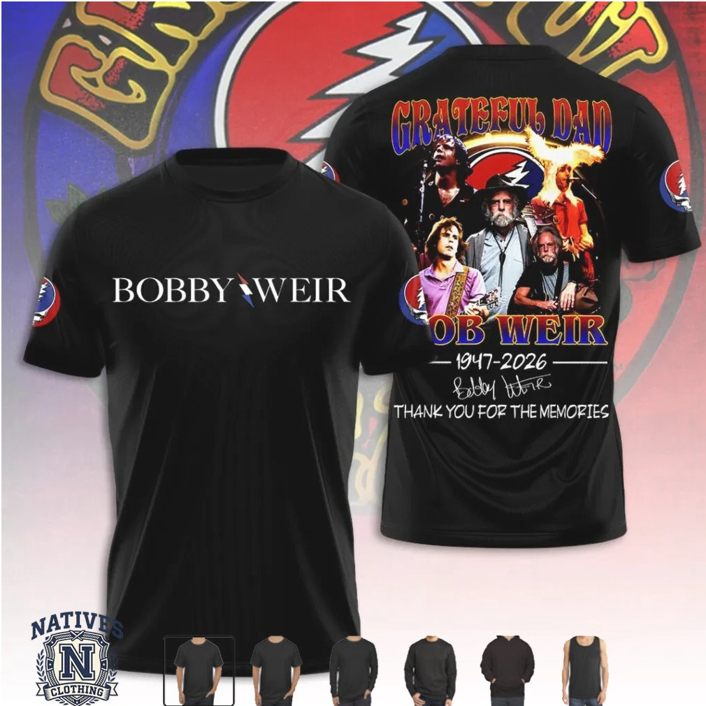 Bobby Weir Grateful Dead 1947 2026 Memorial Signature T Shirt Bobby Weir Grateful Dead 1947 2026 Memorial Signature T Shirt